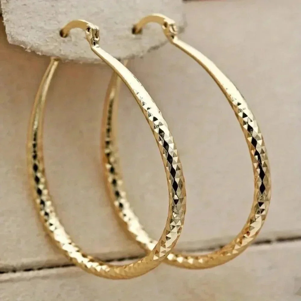 Golden & Silver Hoop Earrings (Color: 2-Golden & 2- Silver)